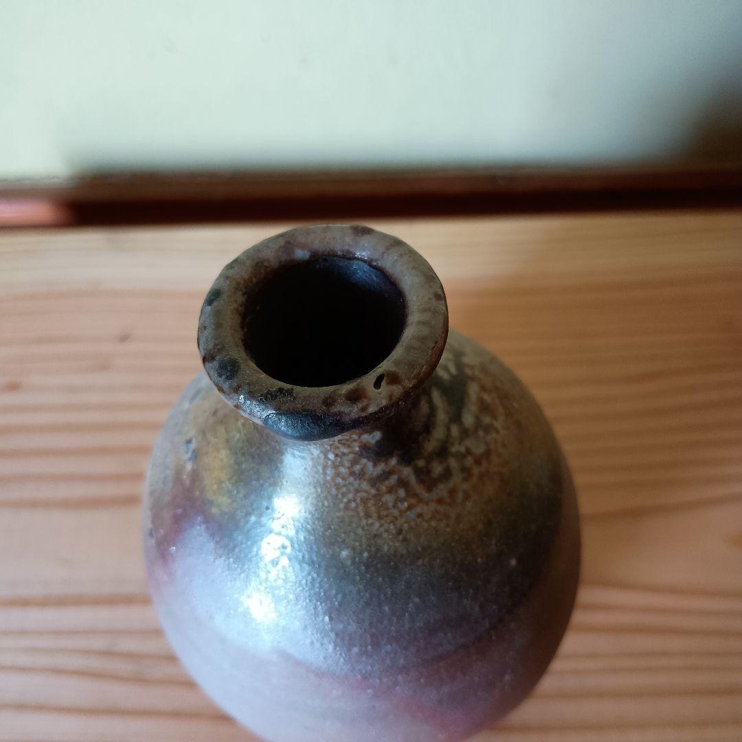 あ*様 人間国宝 藤原雄 作 備前　徳利　共箱　共布　栞 　窯変