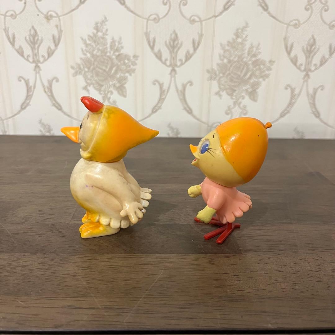 【アンティーク】ブルマァク カリメロ チェシラ＆プリシラ ソフビ人形 2体まとめ