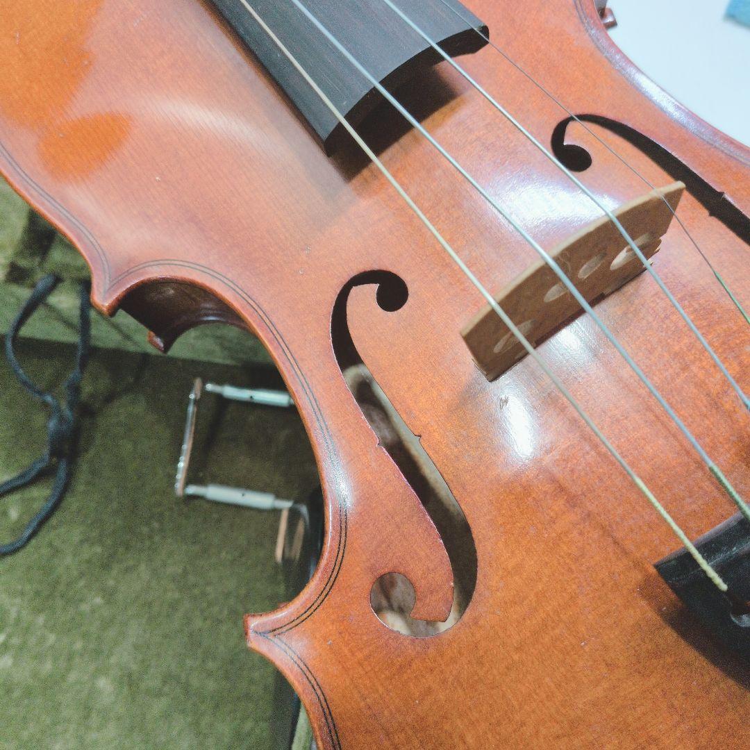 P578 Franz Sandner バイオリン 弓 肩当て ケース付 ドイツ製