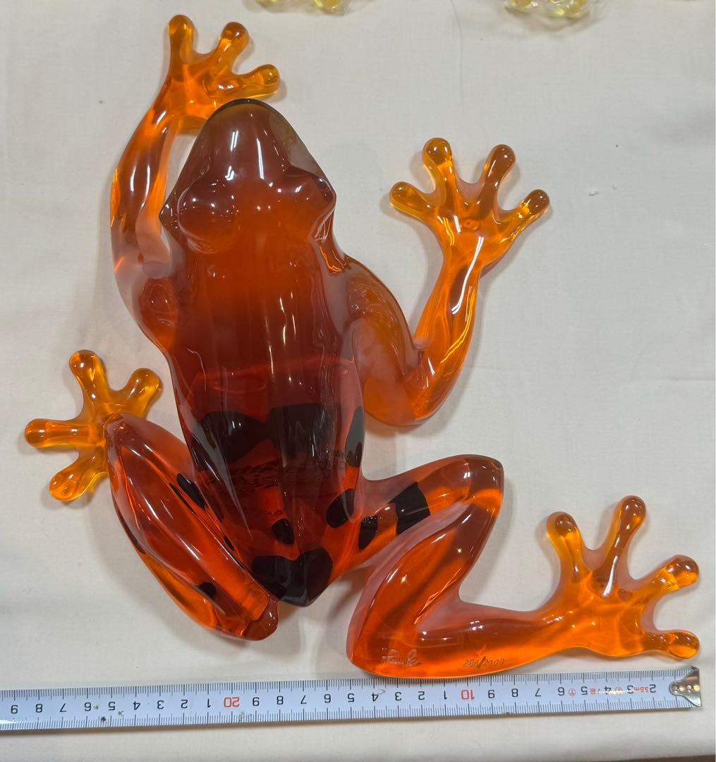 希少　限定　置物 カエル　樹脂　カエル アクリル　限定2000個