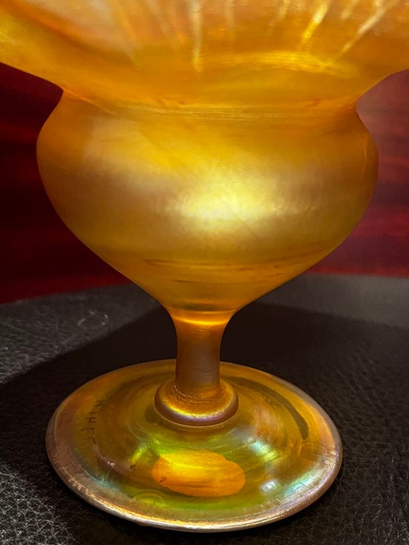 ティファニー　グラス　花瓶　コンポート　アンティーク