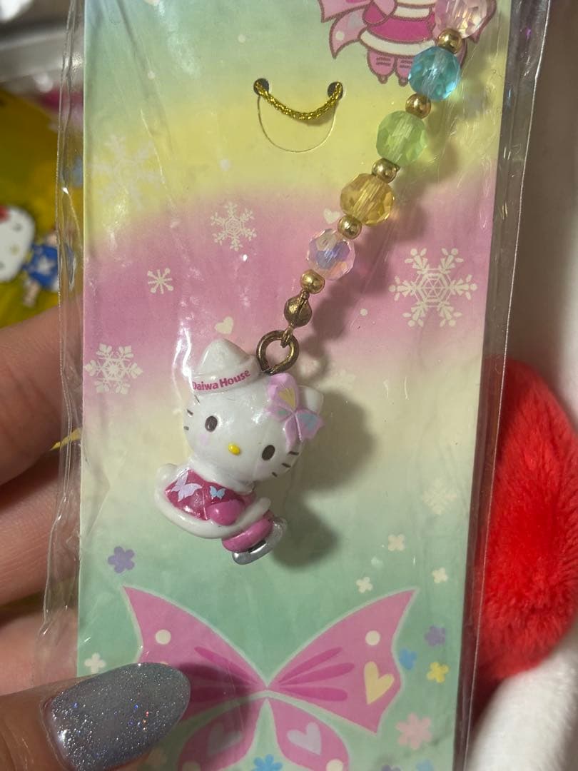 ハローキティ ストラップ ピンクドレス スケートキティ