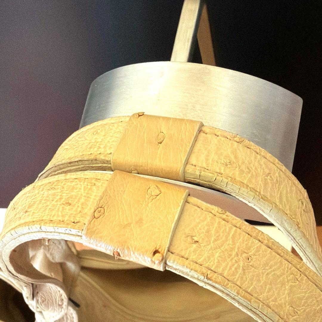 【希少色/レア】JRA公認 オーストリッチ クロコハンドバッグ日本製332