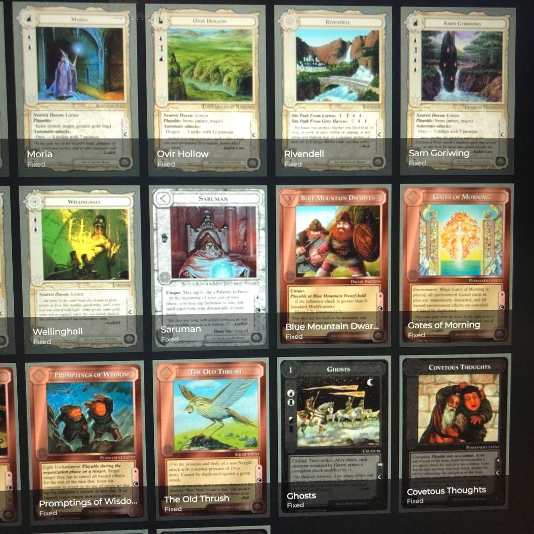 ミドルアース　カード　チャレンジデッキC ccg 指輪物語　希少