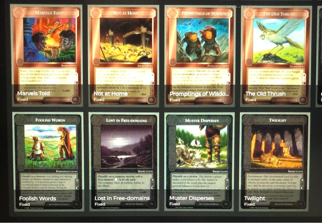 ミドルアース　カード　チャレンジデッキC ccg 指輪物語　希少