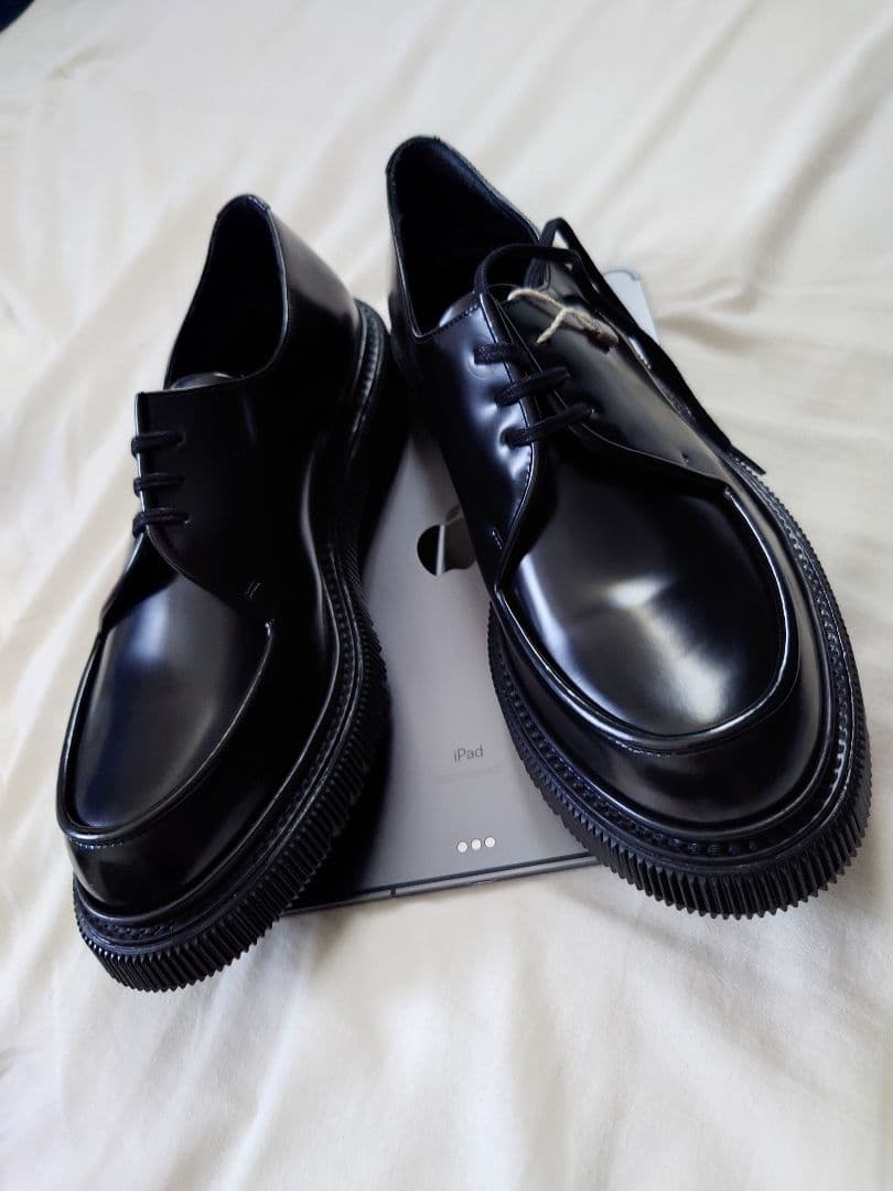 【新品】ADIEU　TYPE124 BLACK　革靴　ローファー　43