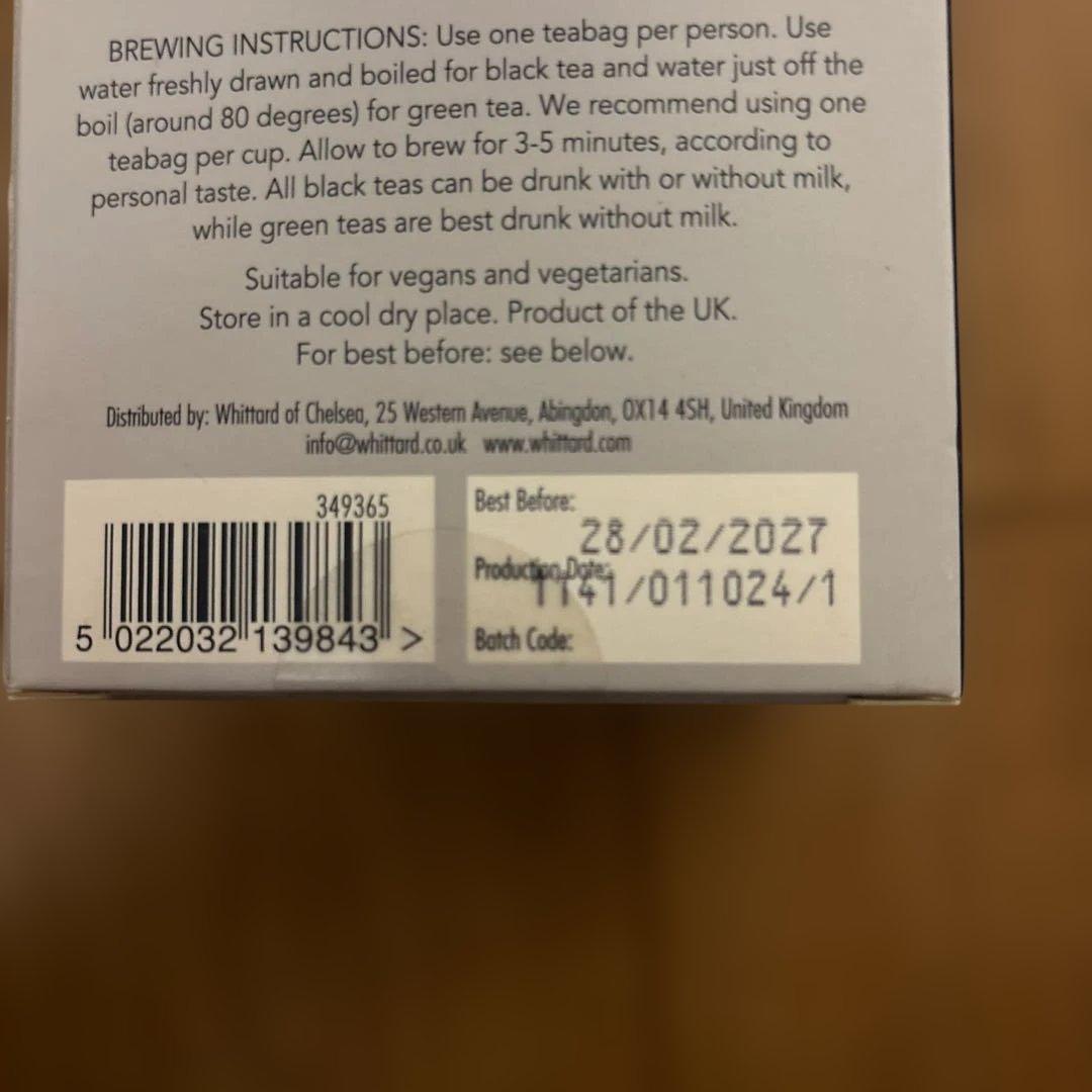 【新品】Whittard 紅茶40パック　A TASTE OF TEA