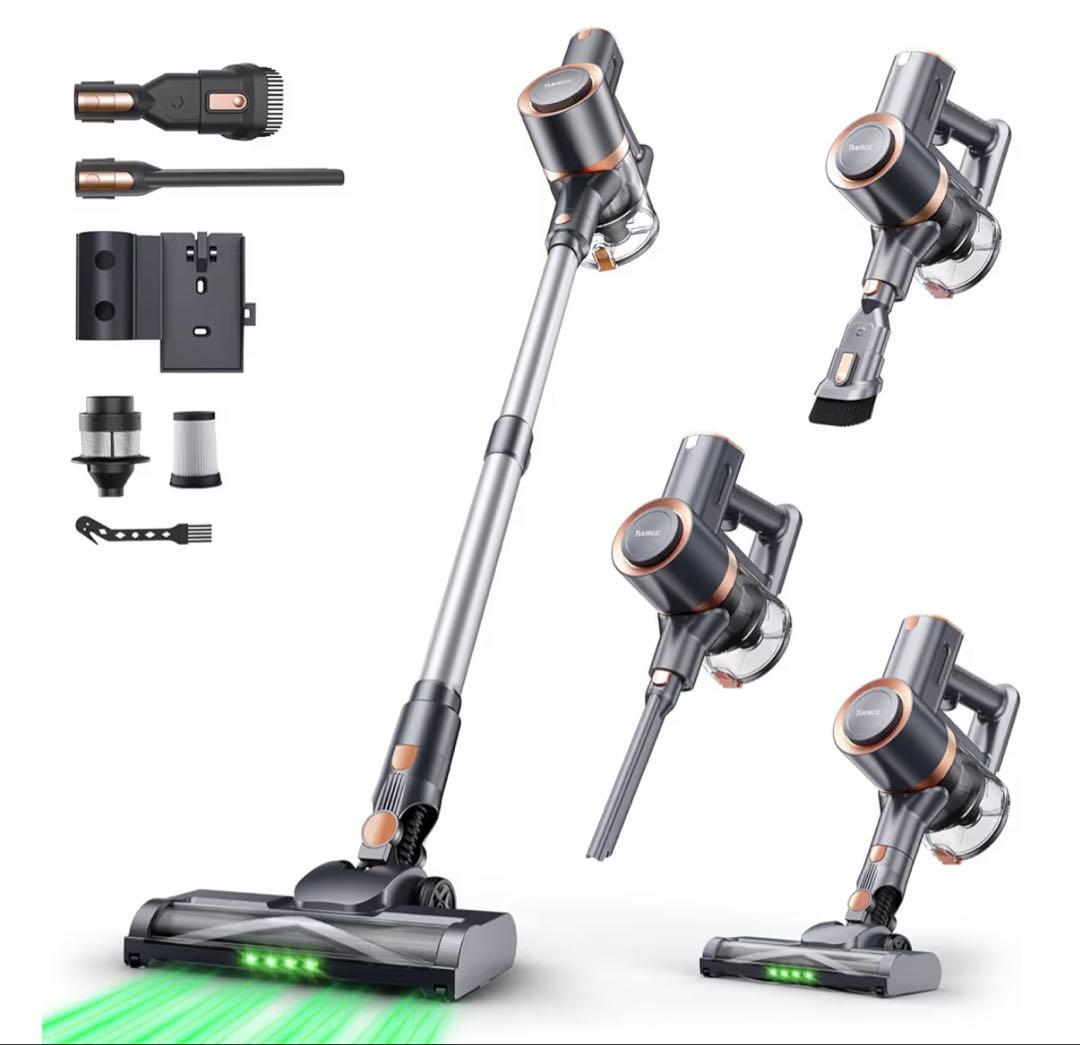 Yuuscc コードレス掃除機 70Kpa 550W 自立式 LEDライト