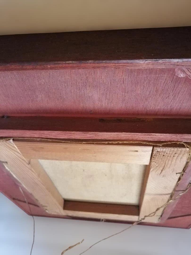 複製画「カミーユ・ピサロ　冬景色」　ヴィンテージ重厚な額付き