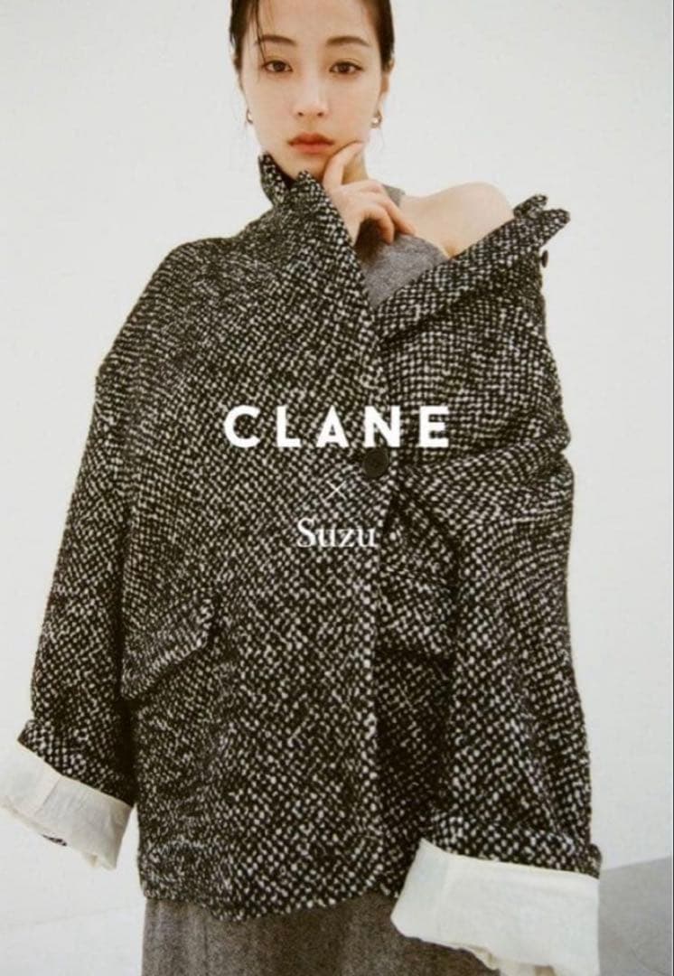 値下げクラネ❗️SuzuHirose×CLANEMIXCOLOROVERCOAT