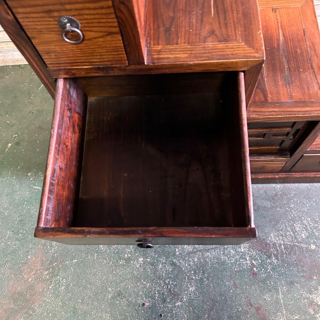 CK5★民芸家具★ 階段箪笥 タンス 飾り棚 小物入 アンティーク レトロ 家具