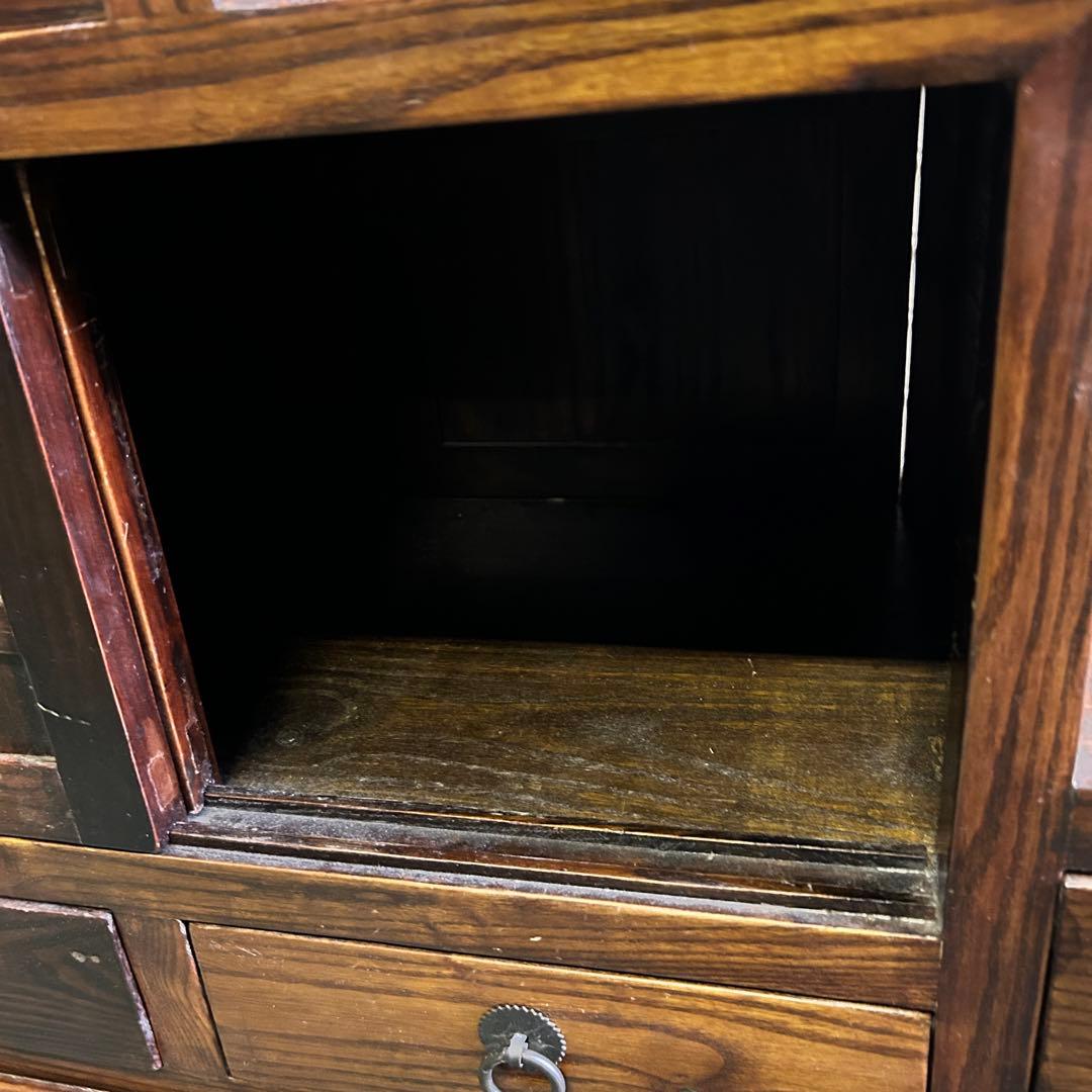 CK5★民芸家具★ 階段箪笥 タンス 飾り棚 小物入 アンティーク レトロ 家具