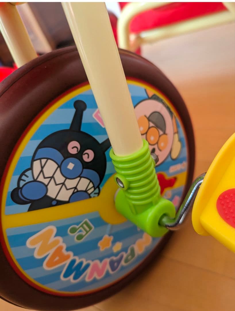 ブザー付 三輪車 それいけ!アンパンマンデラックスII レッド 中古 美品