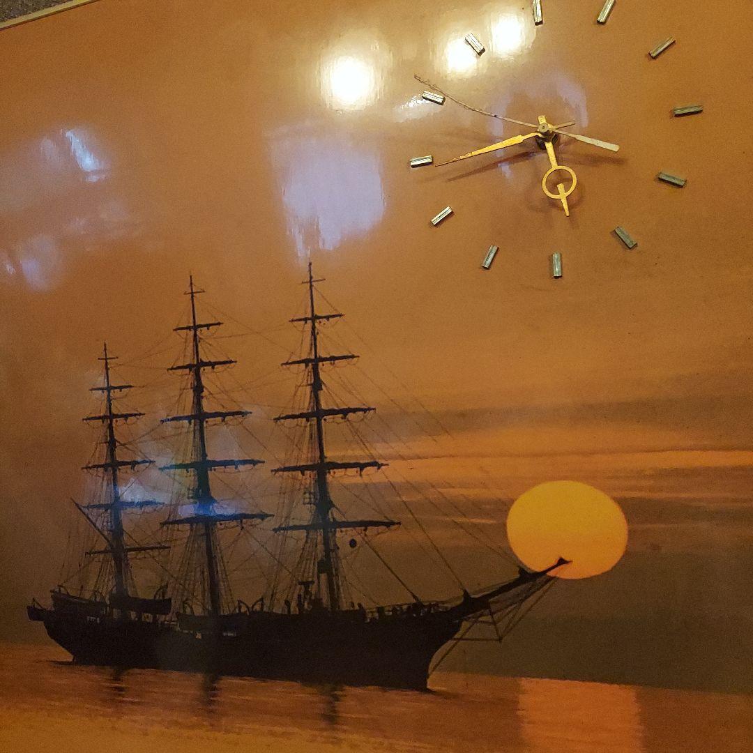 特大さいず　アンティーク　インテリア　船　時計