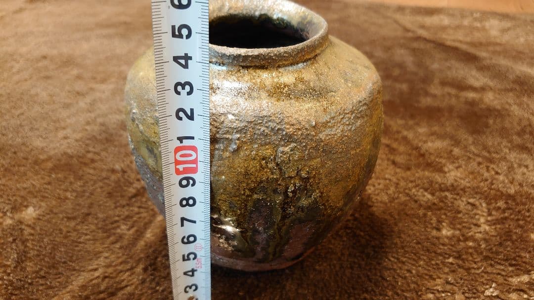 古越前　越前焼　釉薬　壺　花入　薪窯　西浦武　山田和　１客