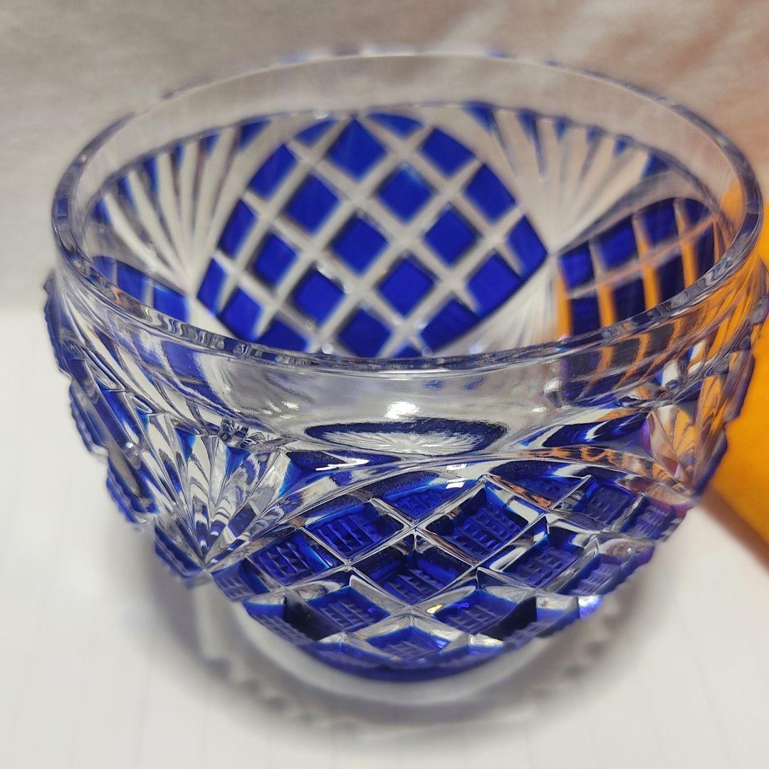 美品☆薩摩切子 小付鉢 （切子 江戸切子 薩摩切子）