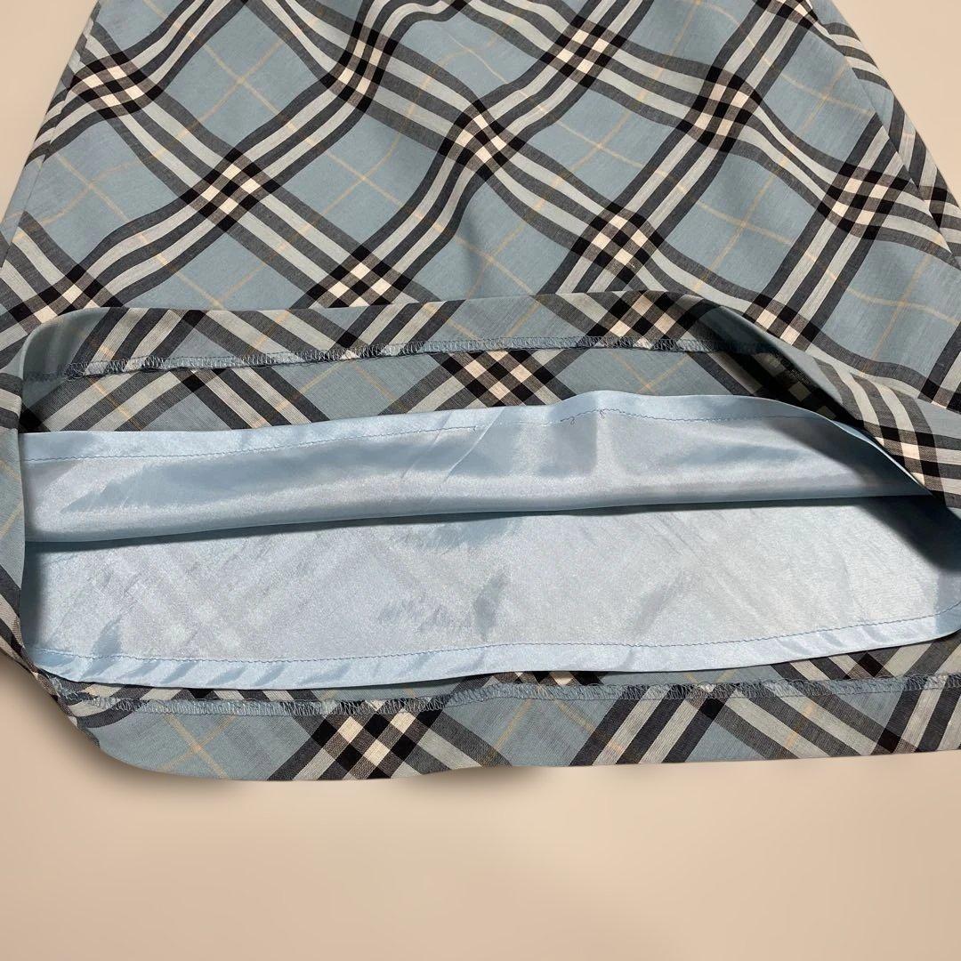 美品✨BURBERRY BLUE LABEL チェックスカート　ロゴ入りベルト