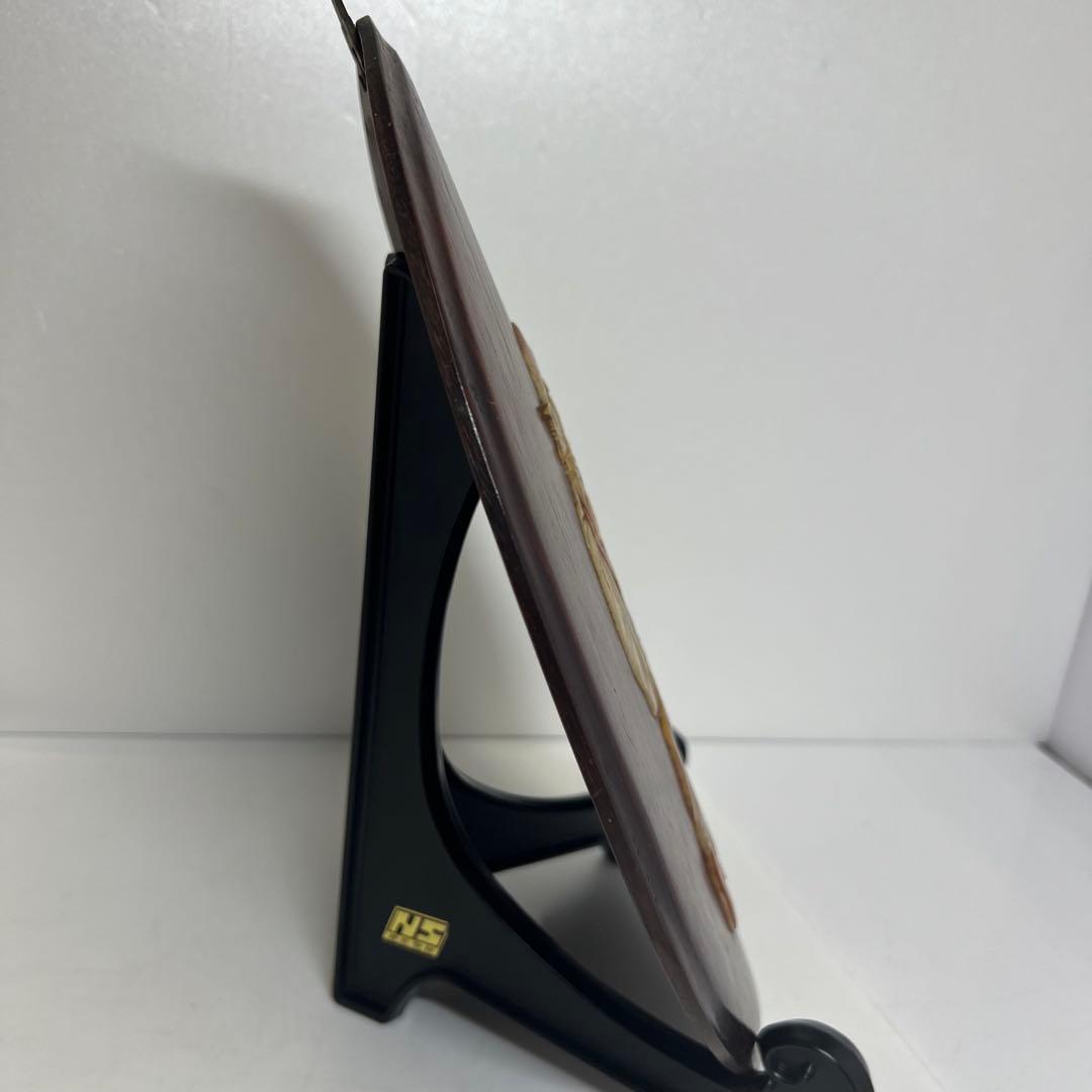 唐木　砡象嵌 壁掛　縦幅33.8cm 東K8-0115☆2F トヒチル