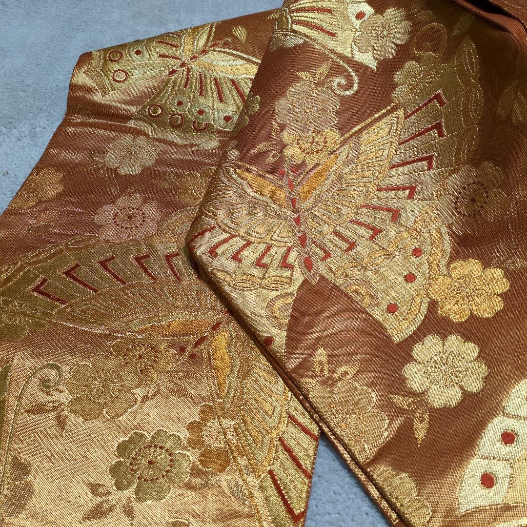 161センチ格式ある振袖帯セット　　正絹