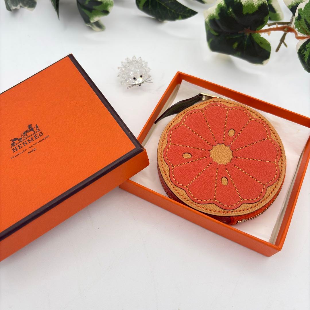 【guu様】エルメス　フルーツ ケース　オレンジ　G