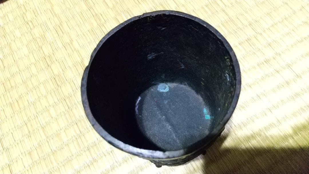 古銅　鹿図　筆筒　中国 or 和物？