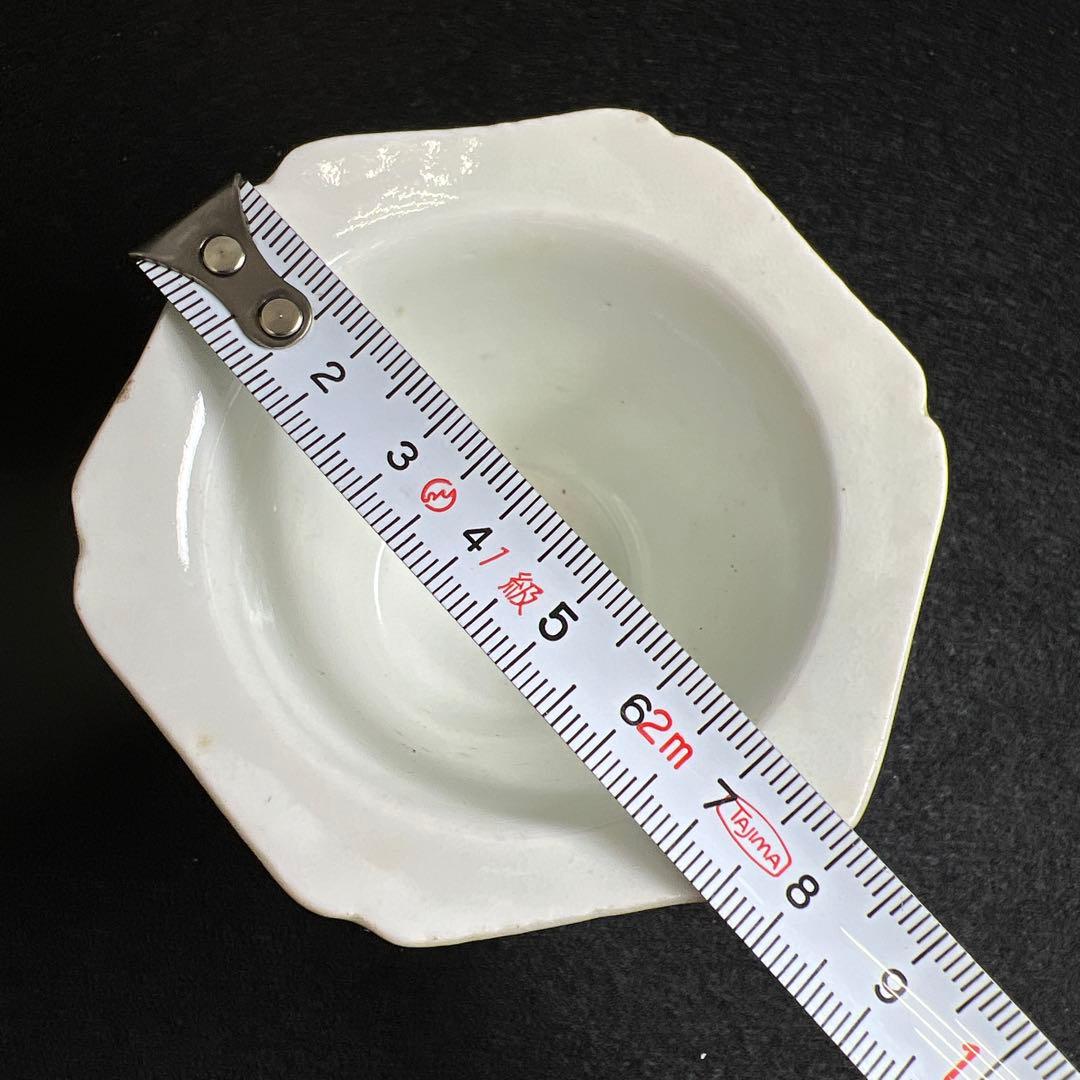 江戸初期~中期　柿右衛門白磁輪花猪口8客　状態良　木箱付　東Y8-0114☆2F