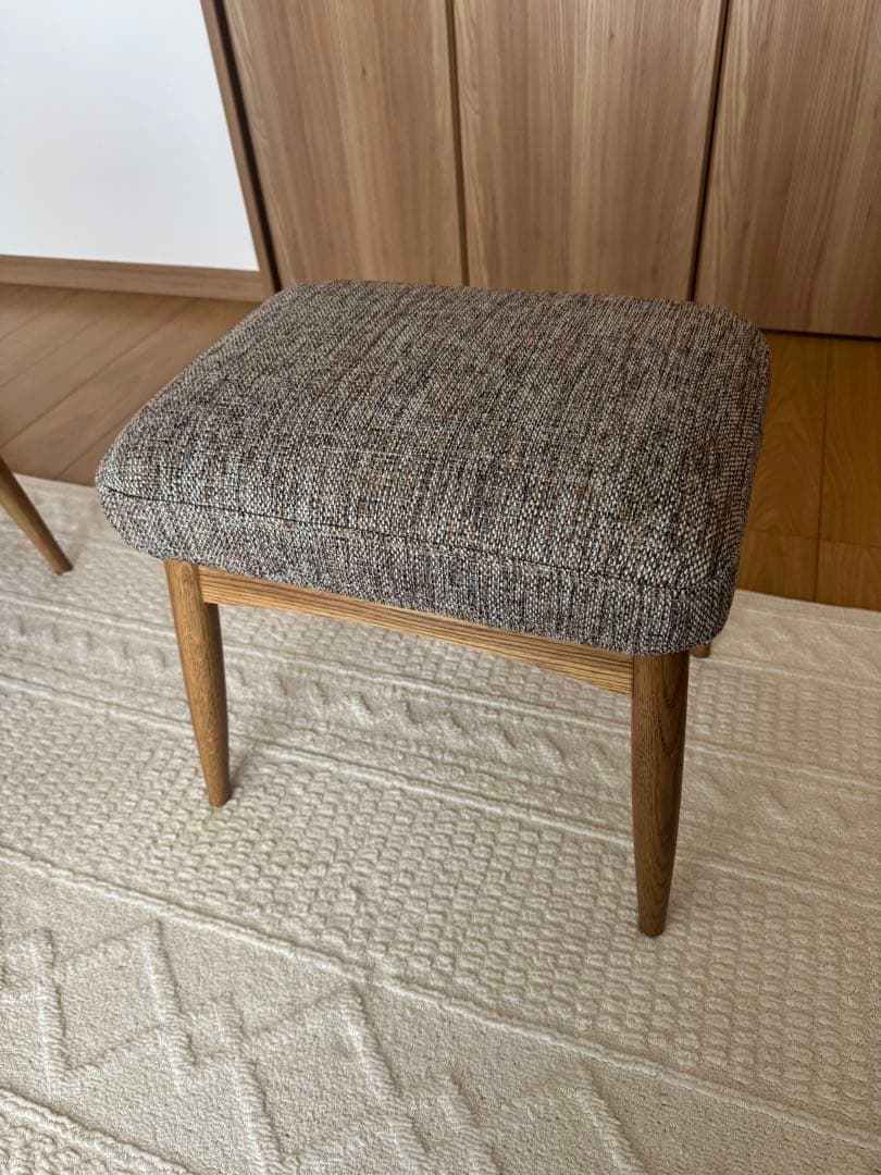 美品 unico HESTA（ヘスタ）オットマン ブラウンミックス