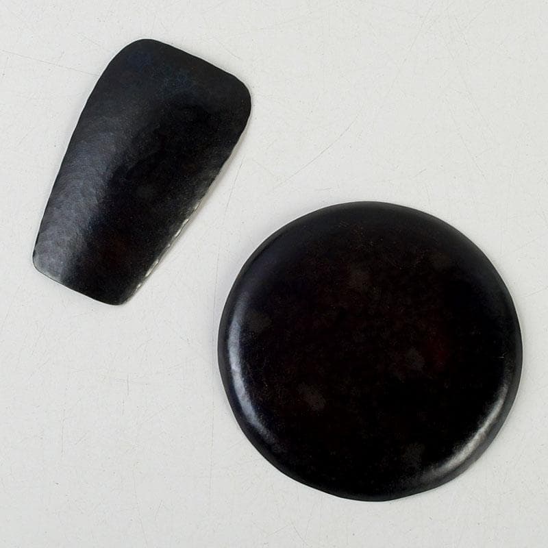 鎚打銅器　徳川　急須台セット　美幸堂　茄子形茶筒　2点まとめて　C　9407