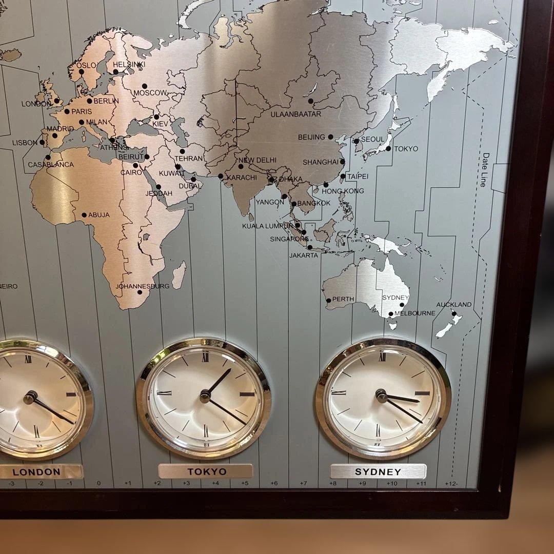 美品希少　CITIZEN シチズン ワールドタイムクロック 世界時計 掛け時計