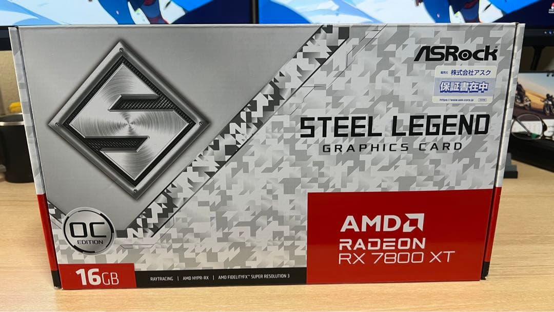 グラフィックボード・グラボ・ビデオカード RX7800 XT 16GB Steel Legend