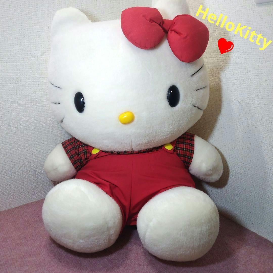 ✨HelloKitty✨ハローキティ✨オーバーオールぬいぐるみ✨LL✨日本製✨