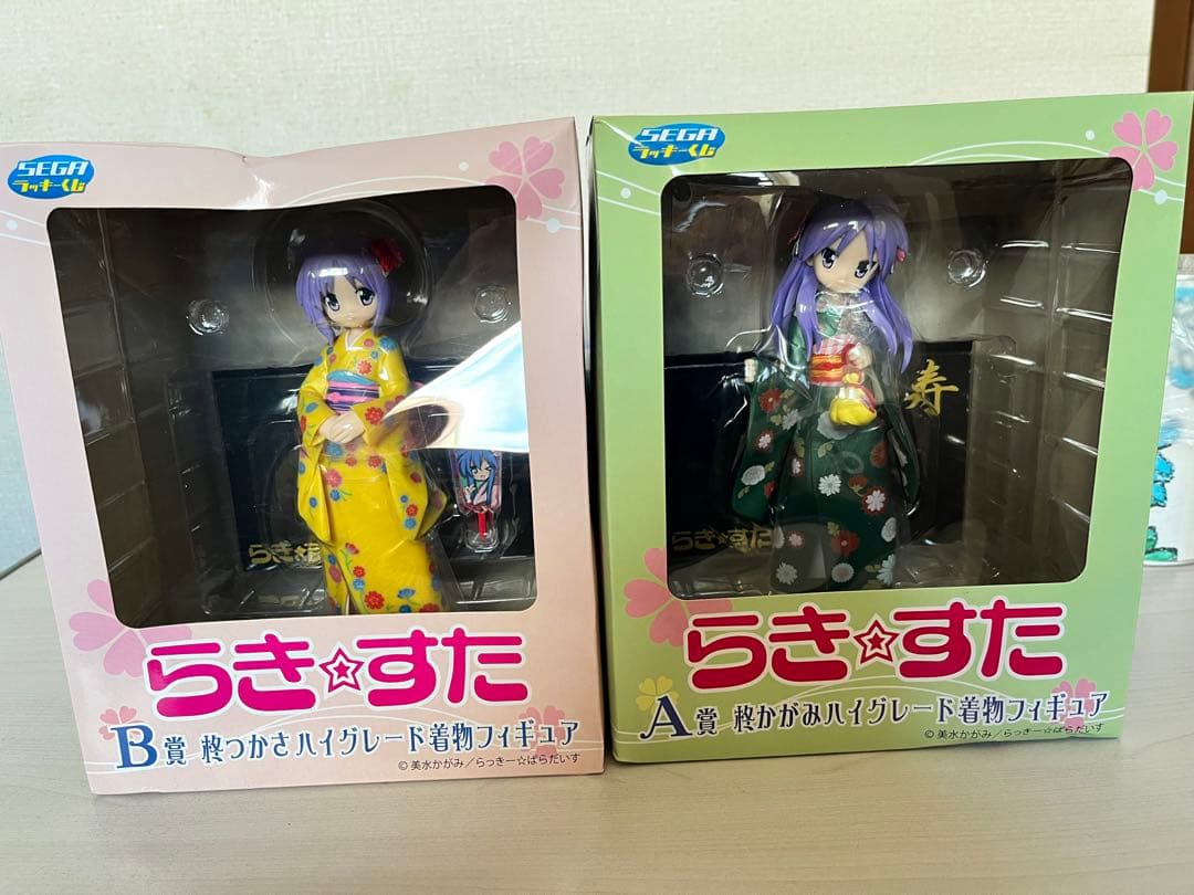 【未開封】らき⭐︎すた　SEGAラッキーくじ　A賞柊かがみ、B賞柊つかさ　おまけ付