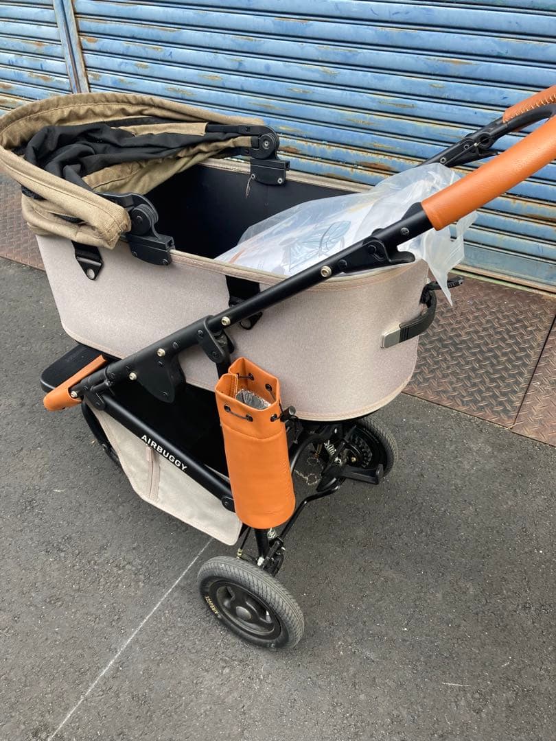 ペットカート エアバギーDOME3 AIRBUGGYサイズラージ ベージュと迷彩