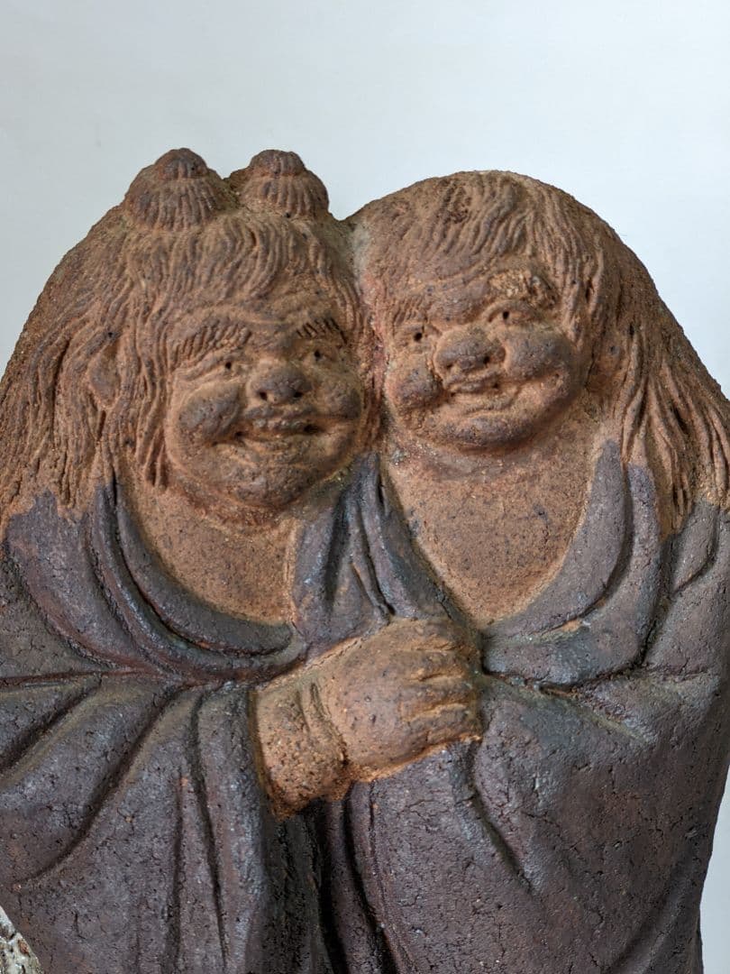 ⭐超希少！ 唐津焼 寒山拾得像 仏像 置物 仏教美術 遺品少数 古美術品 骨董品