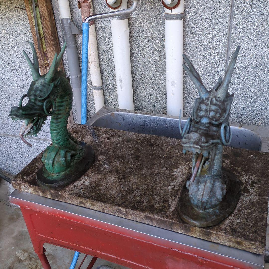 手水舎 龍神 龍の蛇口 真鍮製青銅色 龍の蛇口 水の神様