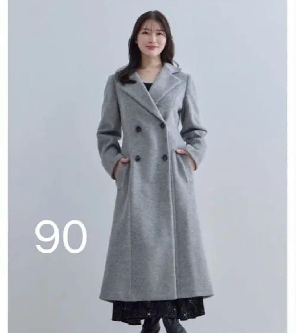 overE 完売品 2025AW ライトグレー チェスターコート 90