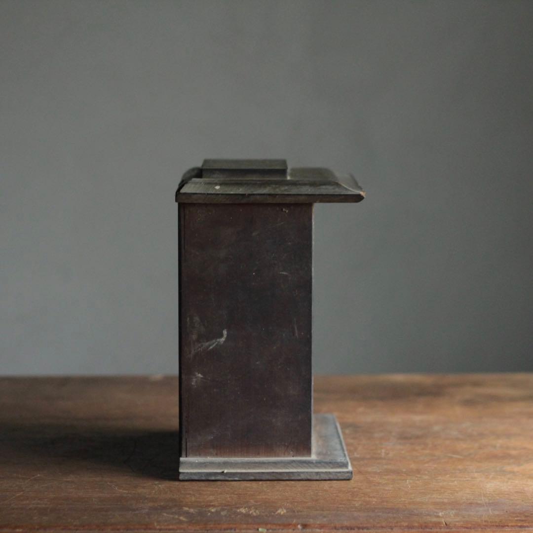 古い 木製 厨子 虫喰いあり 仏教美術 古道具 アンティーク オブジェ