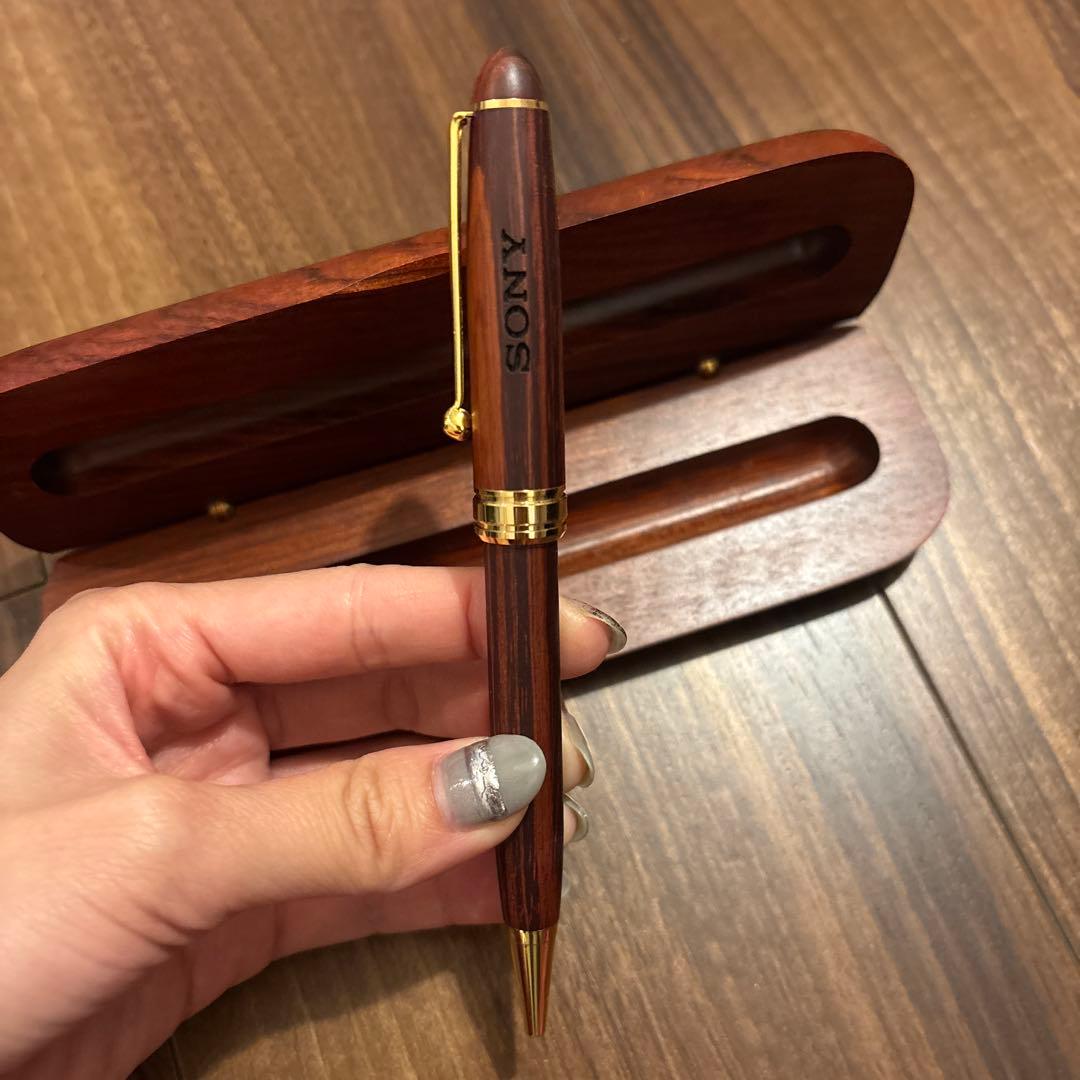 SONY ダークウッド ペンケース付きボールペン