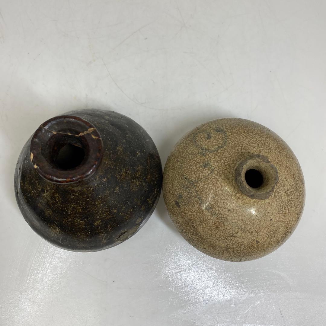 約300〜400年前　古唐津　黒高麗　高麗青磁　油壺5点　東さ7-0616②