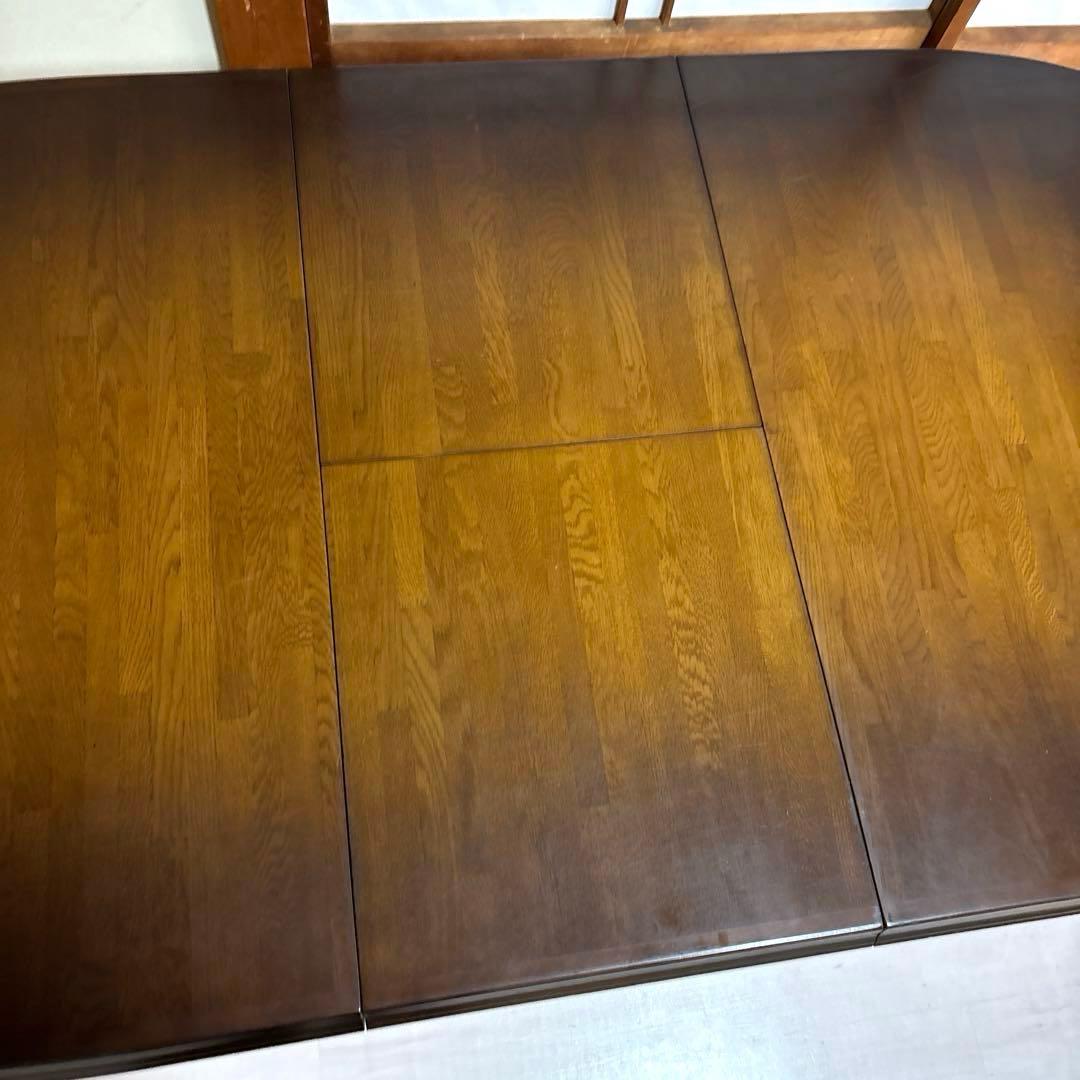 【良品】飛騨産業 伸長式 ダイニングテーブル エクステンションテーブル