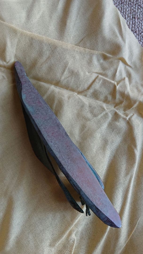 蝋型 鋳銅 文鎮 こおろぎ 雅博作 共箱入