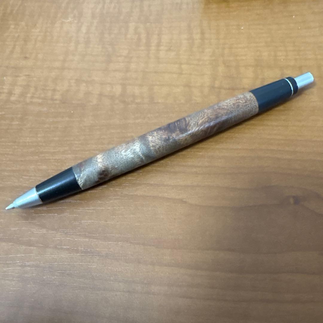 【超希少】野原工芸　マーブルウッド　旧型シャーペン(固定式口金)