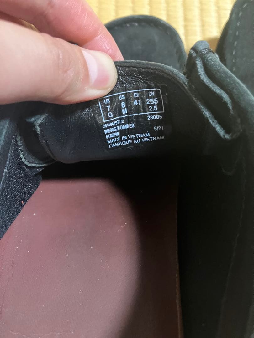 クラークス　ワラビー　ゴアテックス　25.5㎝　ブラック　スエード　黒