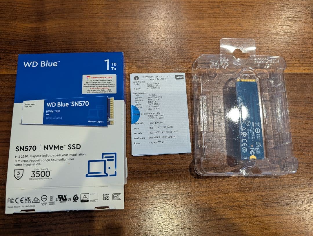 内蔵型SSD WD Blue SN570 1TB NVMe SSD
