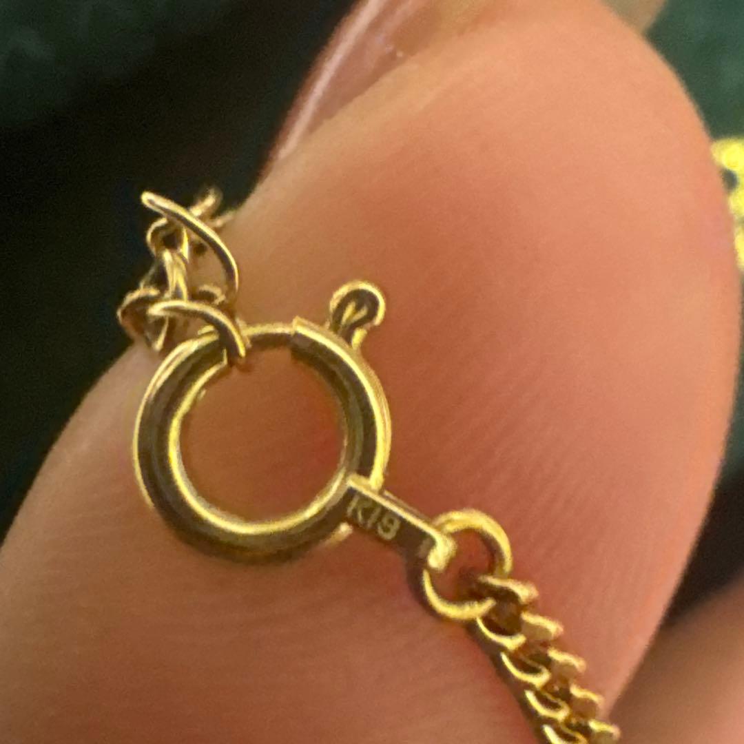 アンクレット、2面カット喜平チェーン、18K、18金