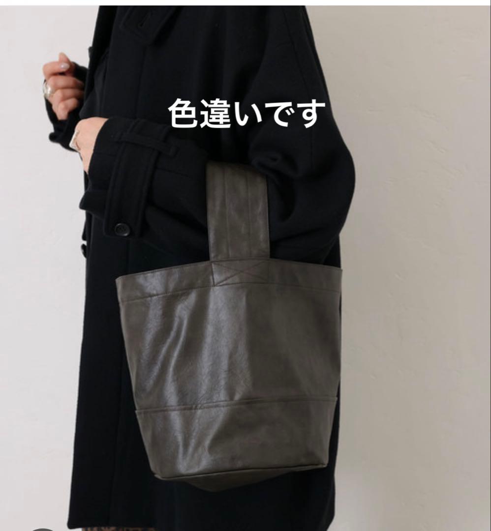 ジャーナルスタンダードラックス フェイクレザーサークルBag M ブラック