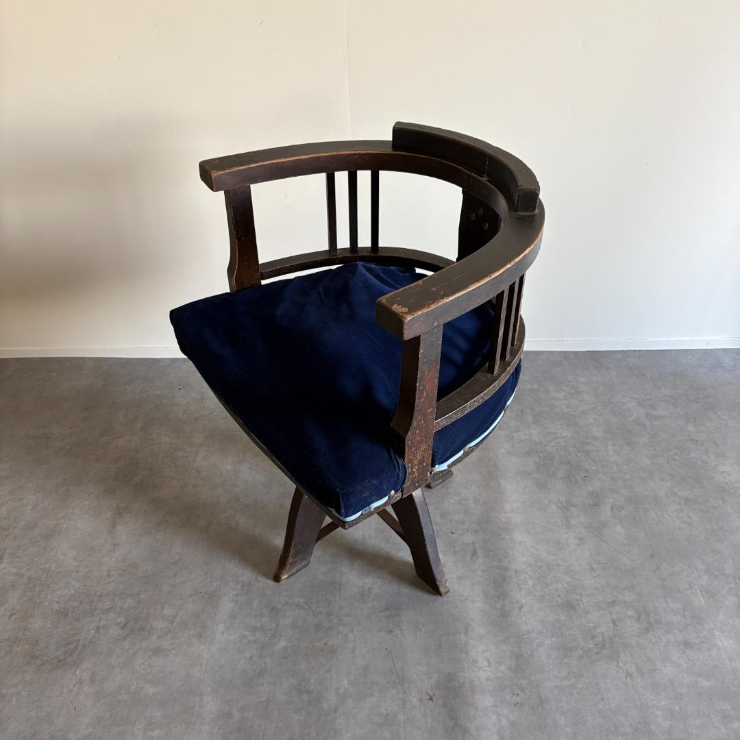 アンティーク　木製ドクターチェア　回転椅子