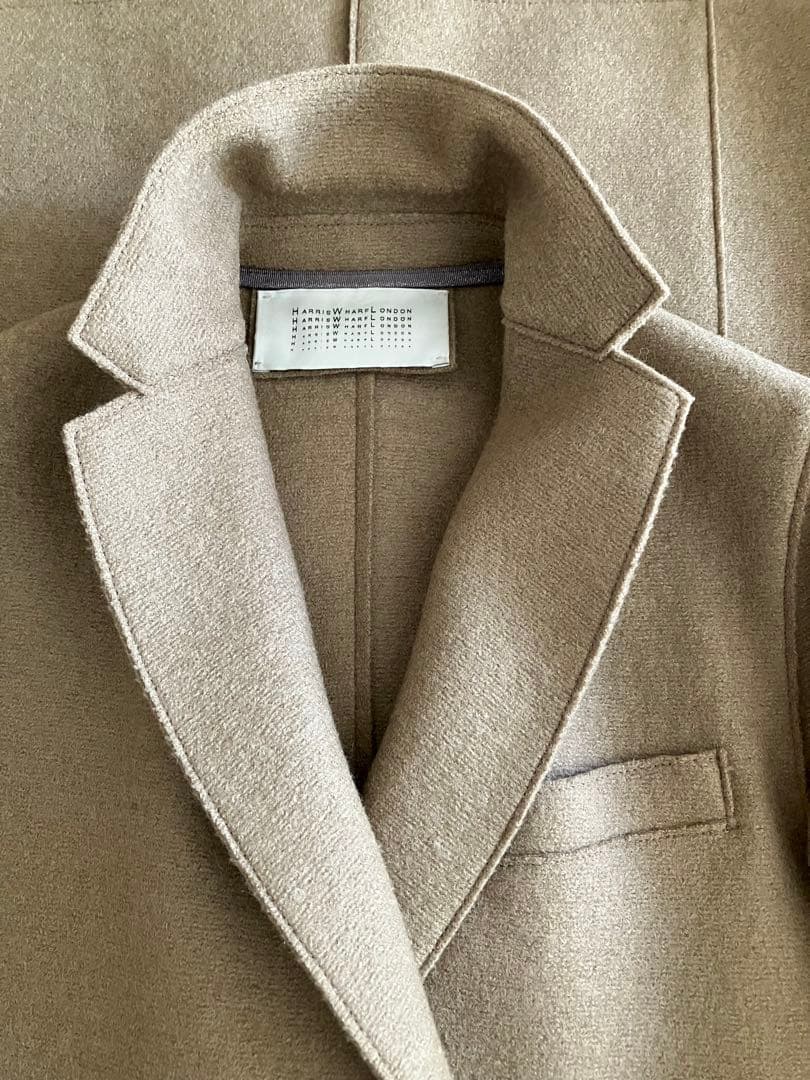 Harris Wharf London プレスドウールコート　キャメル　38