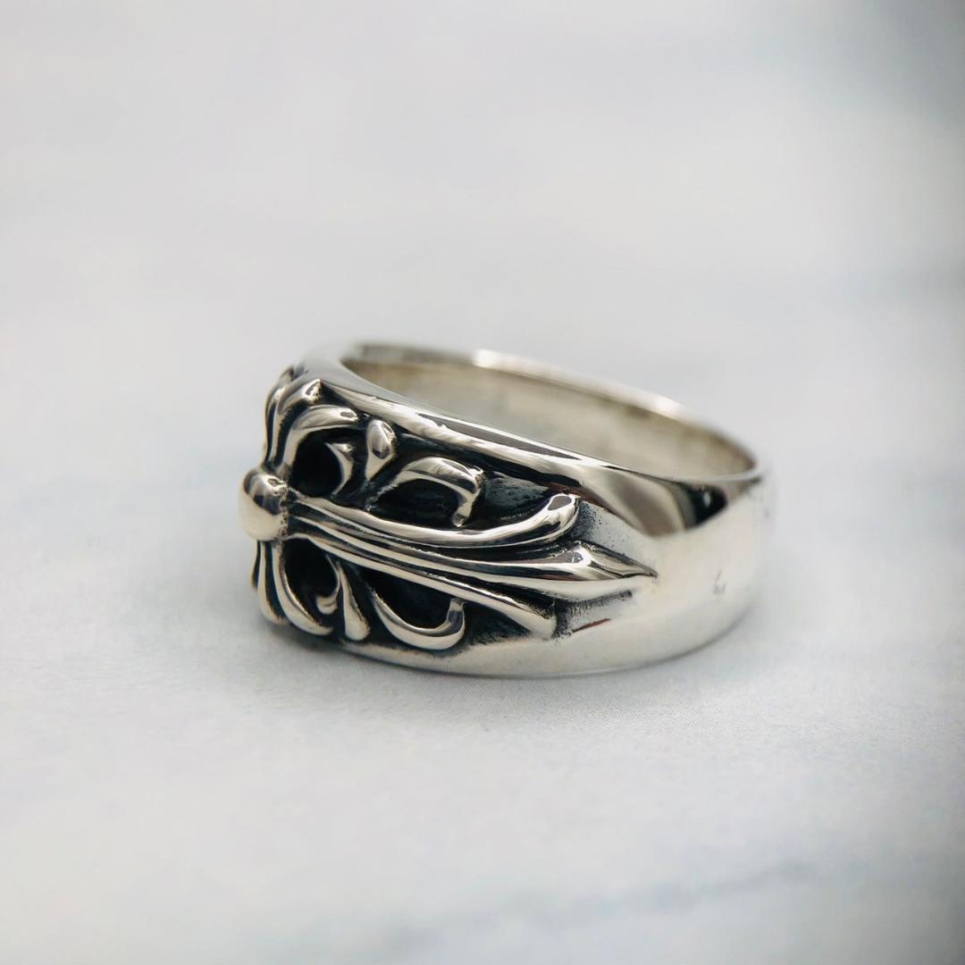 25号　シルバー925 リング　指輪　フレア　ユリ　新品　即納 4-1　8954