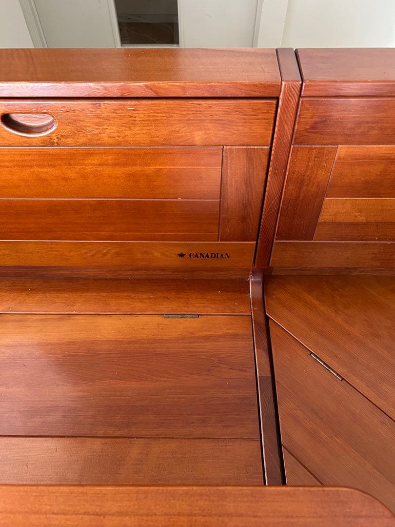 CANADIAN ヴィンテージ L字ダイニングセット テーブル&ベンチ